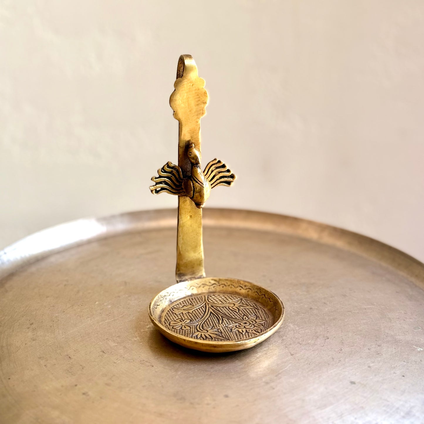 Heritage Brass Candle Stand & Bird Feeder