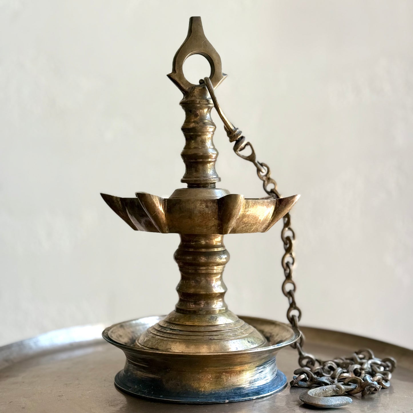 Thooku Vilakku Hanging Lamp - Kerala (Mid 20th Century)