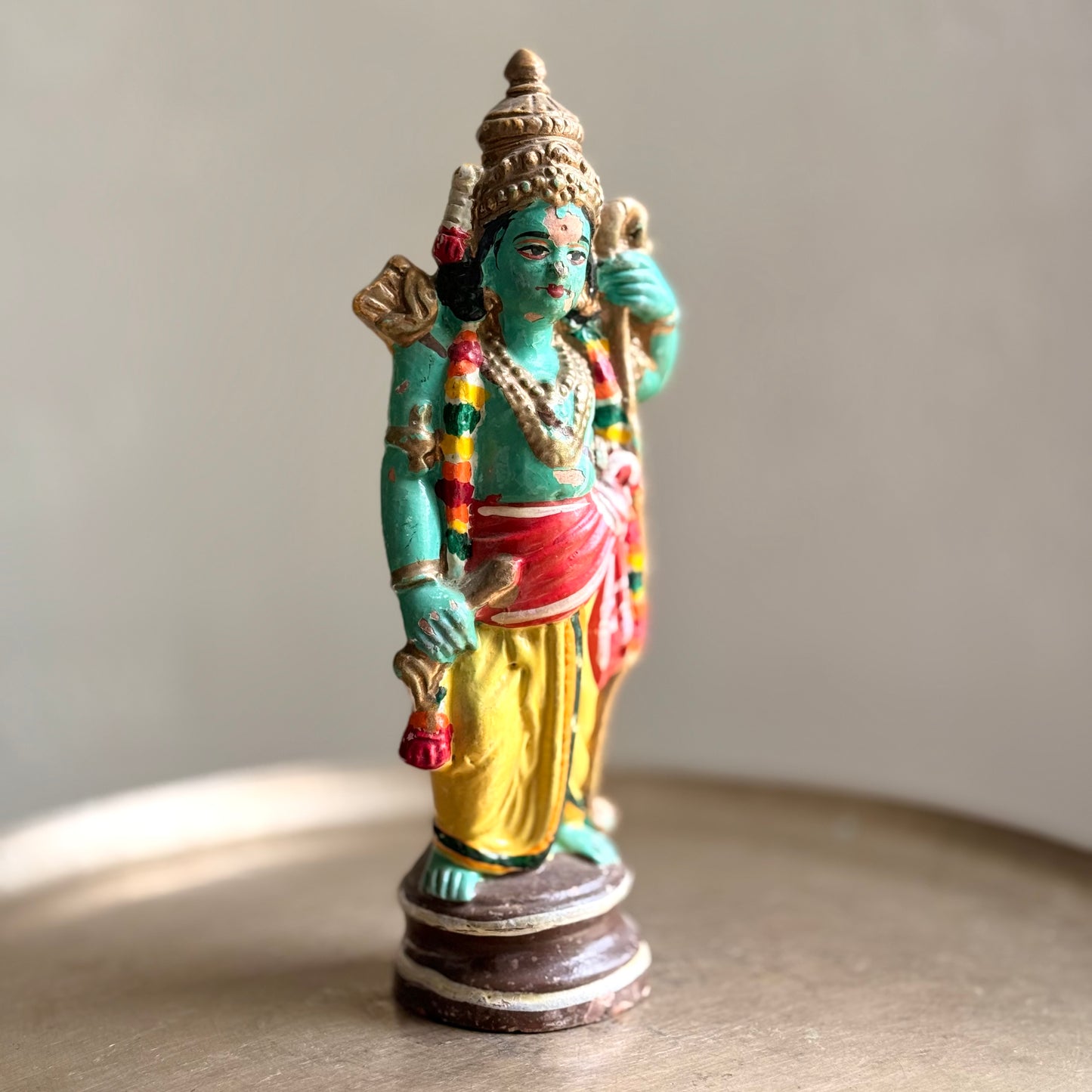 Vintage Ram Parivar Golu Set: Ram, Lakshman, and Sita (c. 1970s)