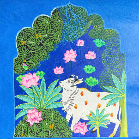 Lotus and the Sacred Cow: Pichwai Painting