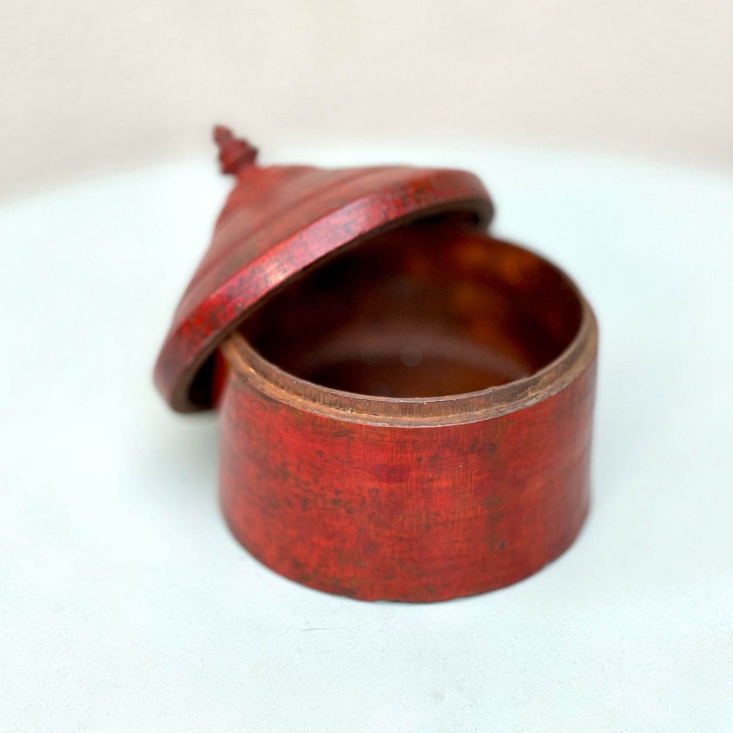 Vintage Wooden Red Tikka Box