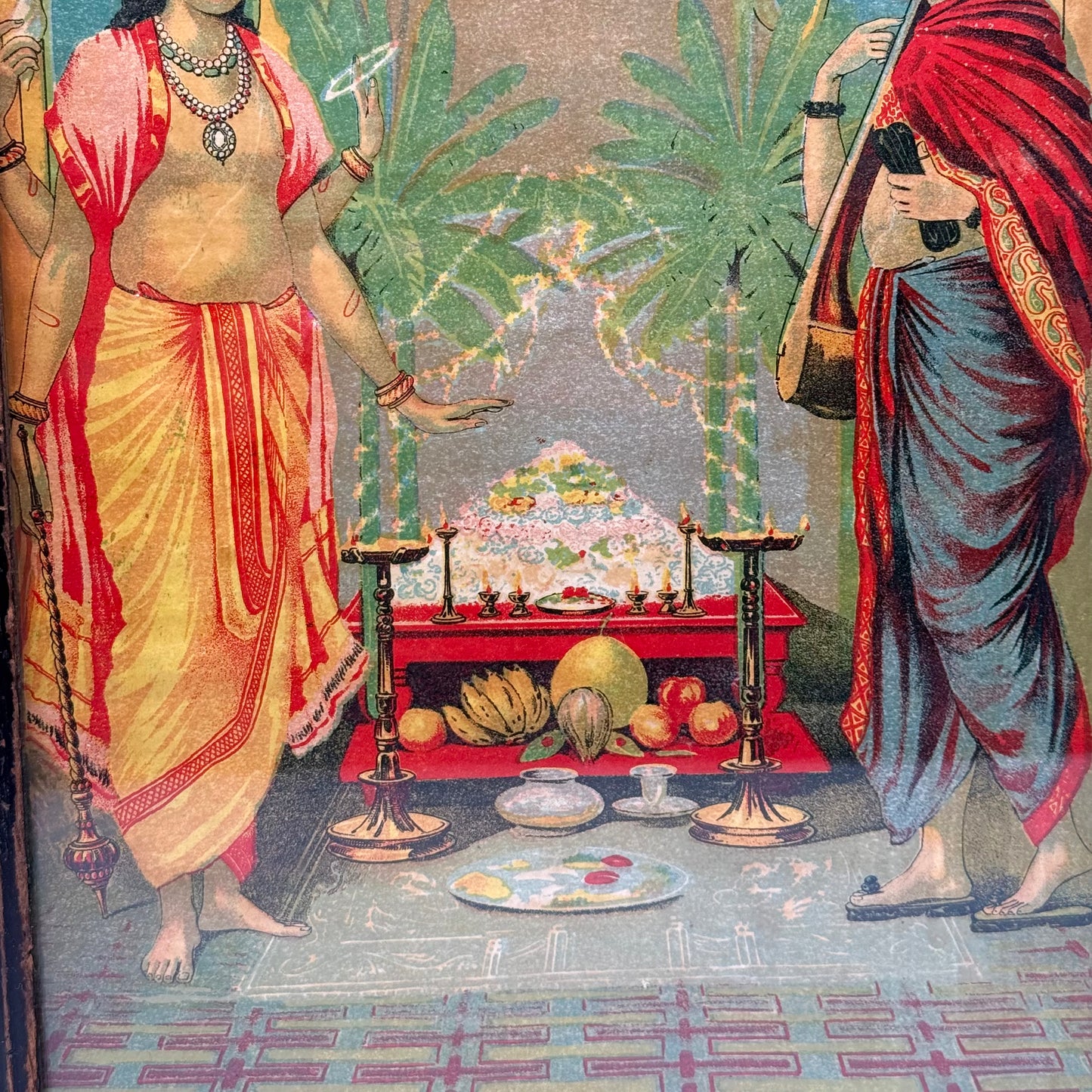 ‘Sathya Narayan’ Raja Ravi Varma Lithograph Print