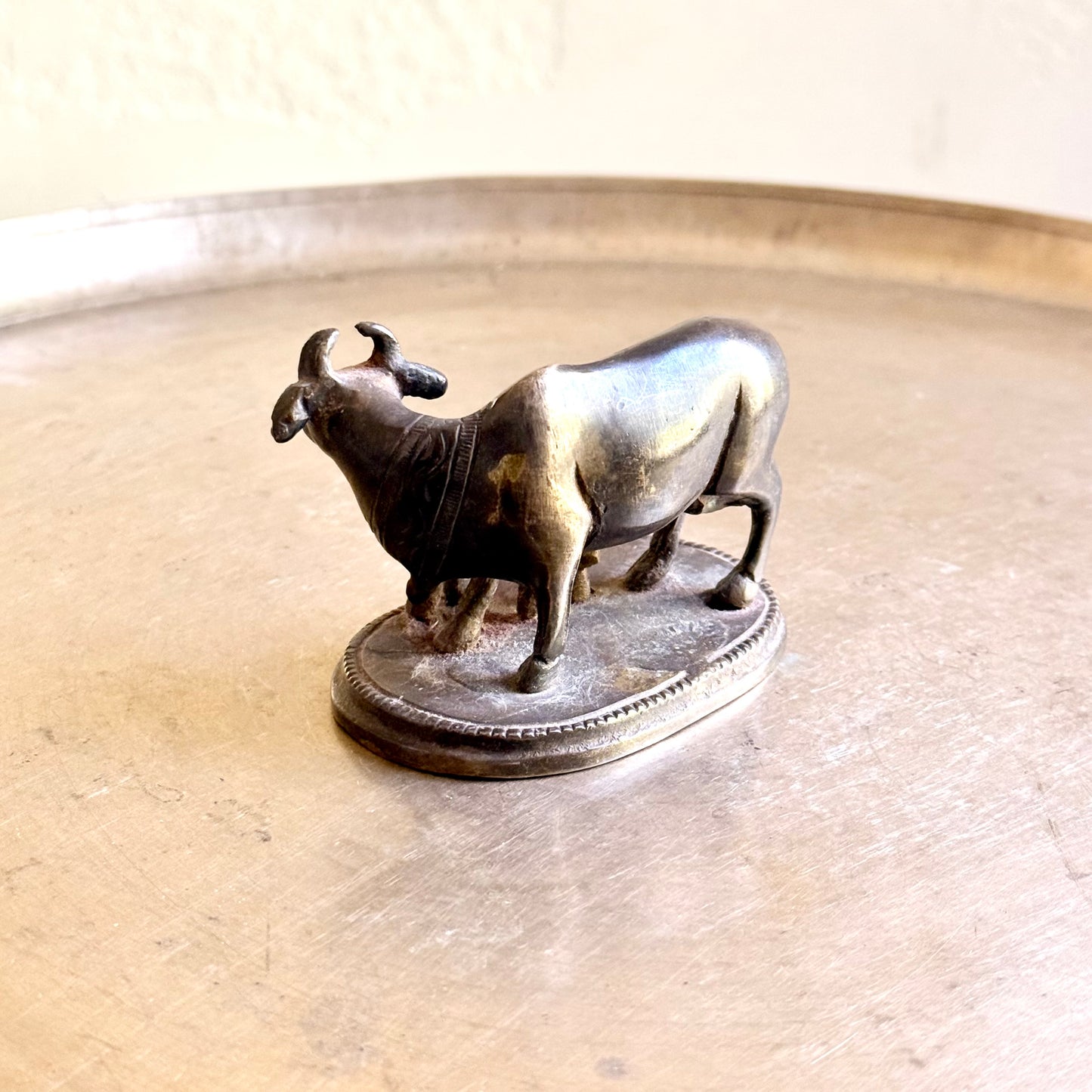 The Sacred Mother: Handcrafted Brass Kamadhenu