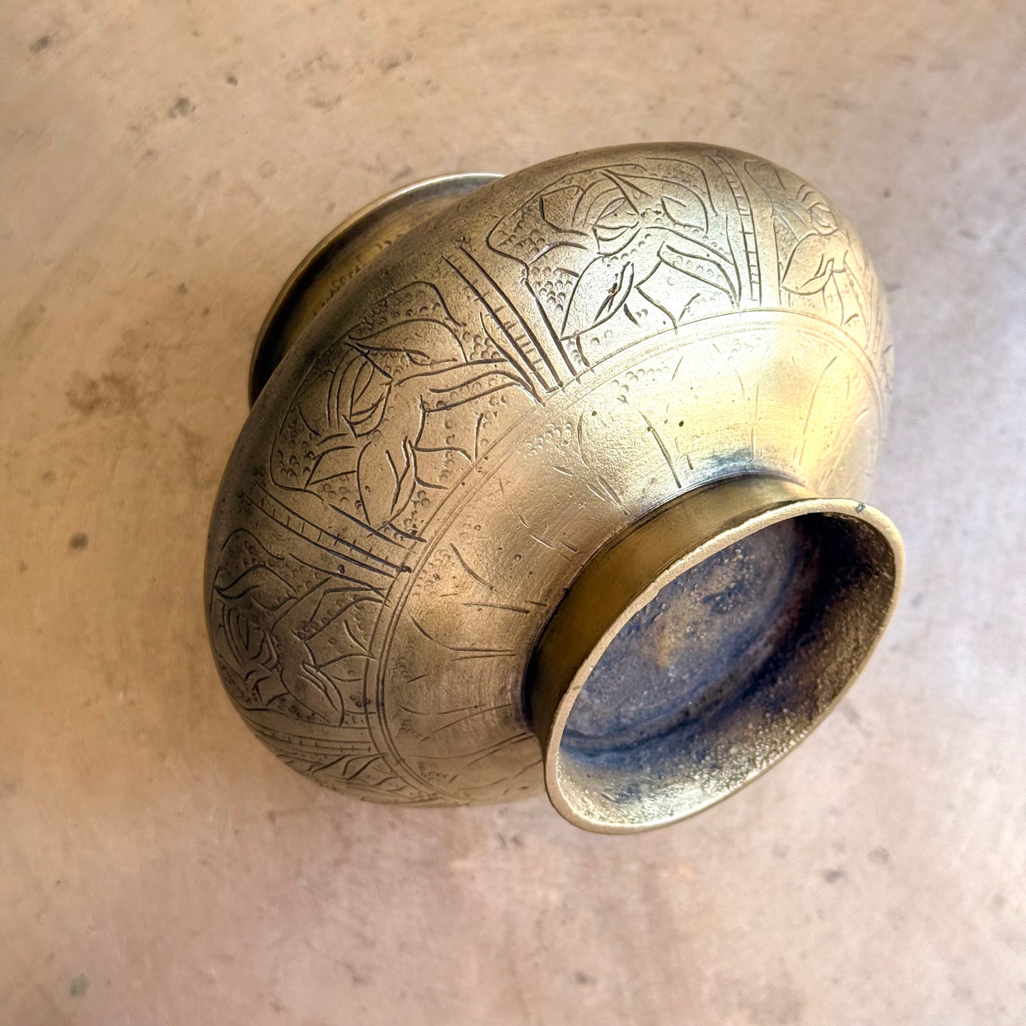 Antique Hand Carved Kalash - Rajasthan (Early 20th Century)