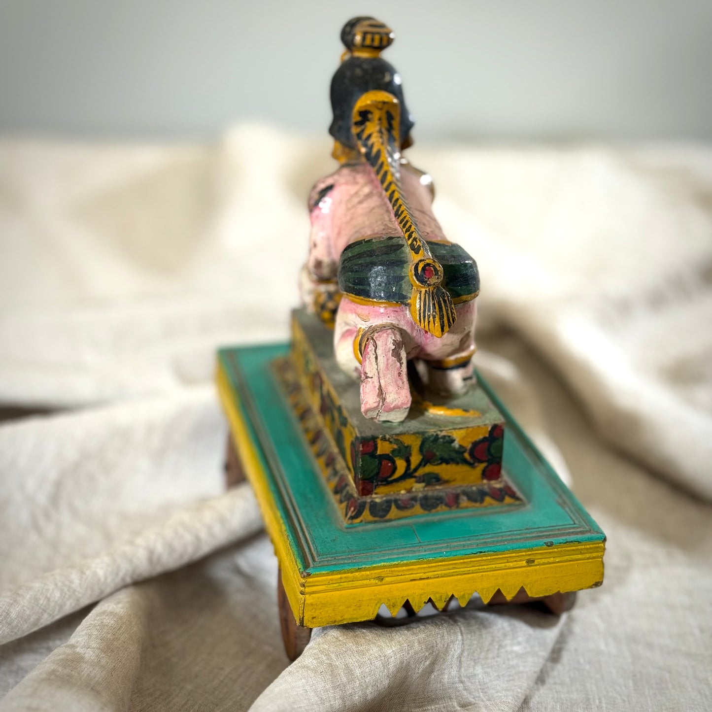 Antique Crawling Baby Krishna on Cart — Chettinad Bridal Gift (Circa 1900s)
