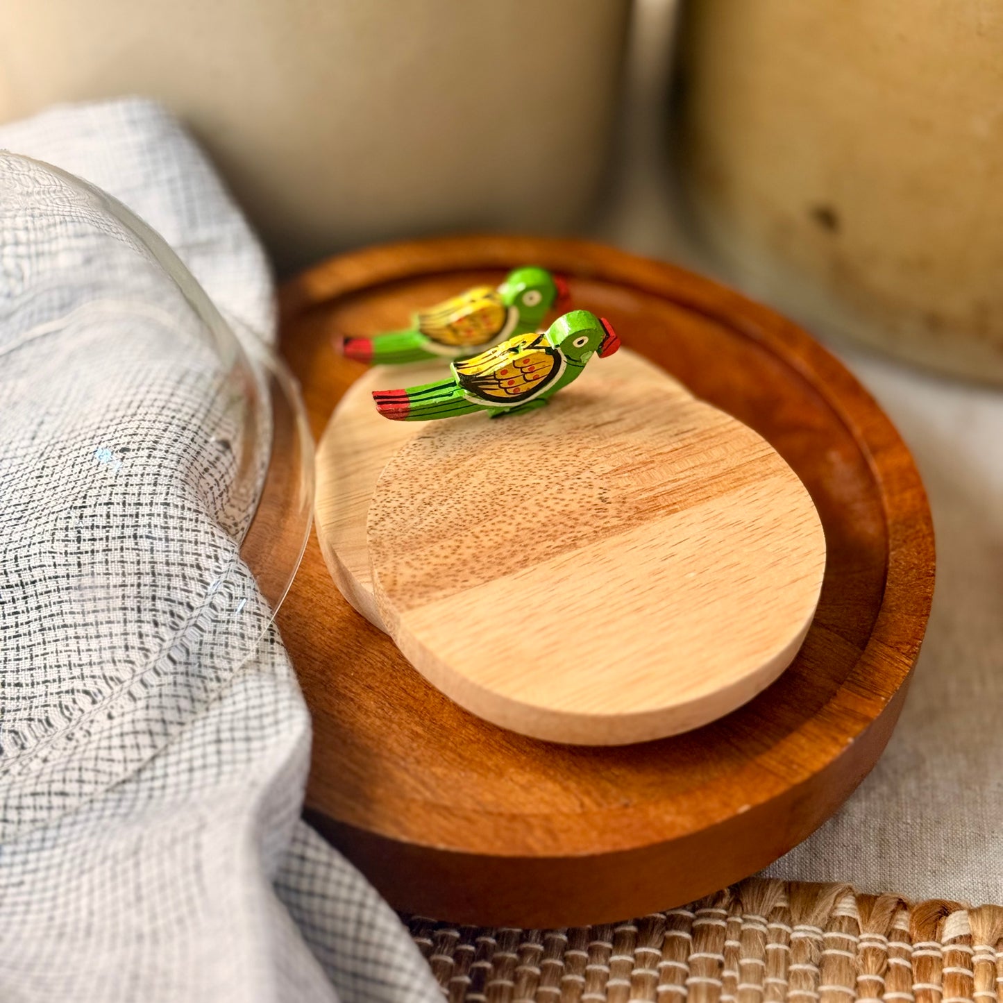 ‘Pankhi’ Coasters (Set of 2) by Veer Singh