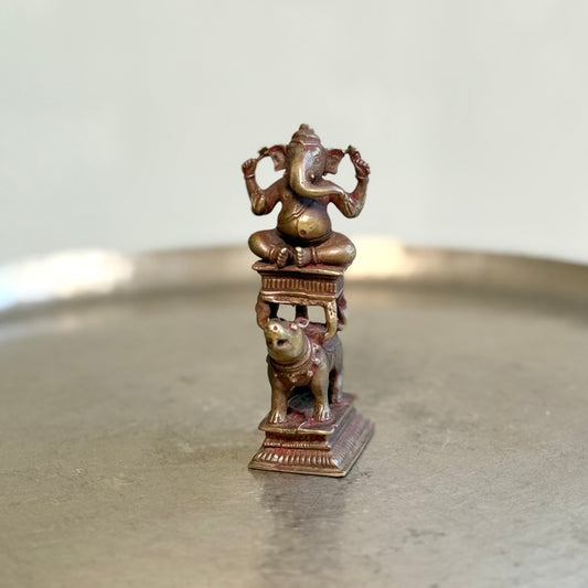 Vintage Brass Ganesha on Mouse