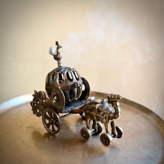Brass Camel Chariot Dhoopdaan