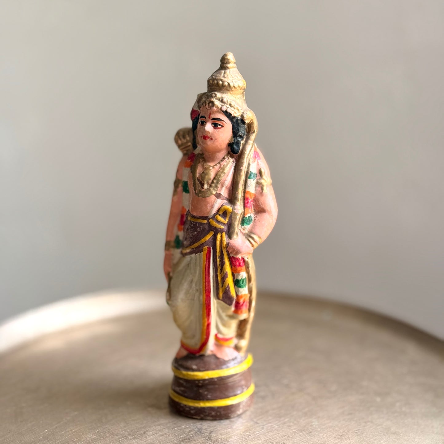 Vintage Ram Parivar Golu Set: Ram, Lakshman, and Sita (c. 1970s)