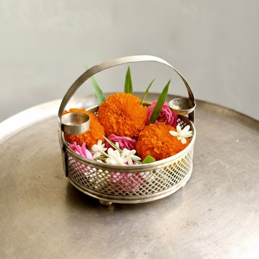 Vintage Flower Basket