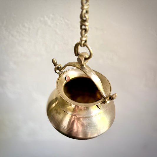 Handcrafted Brass Hanging Pot