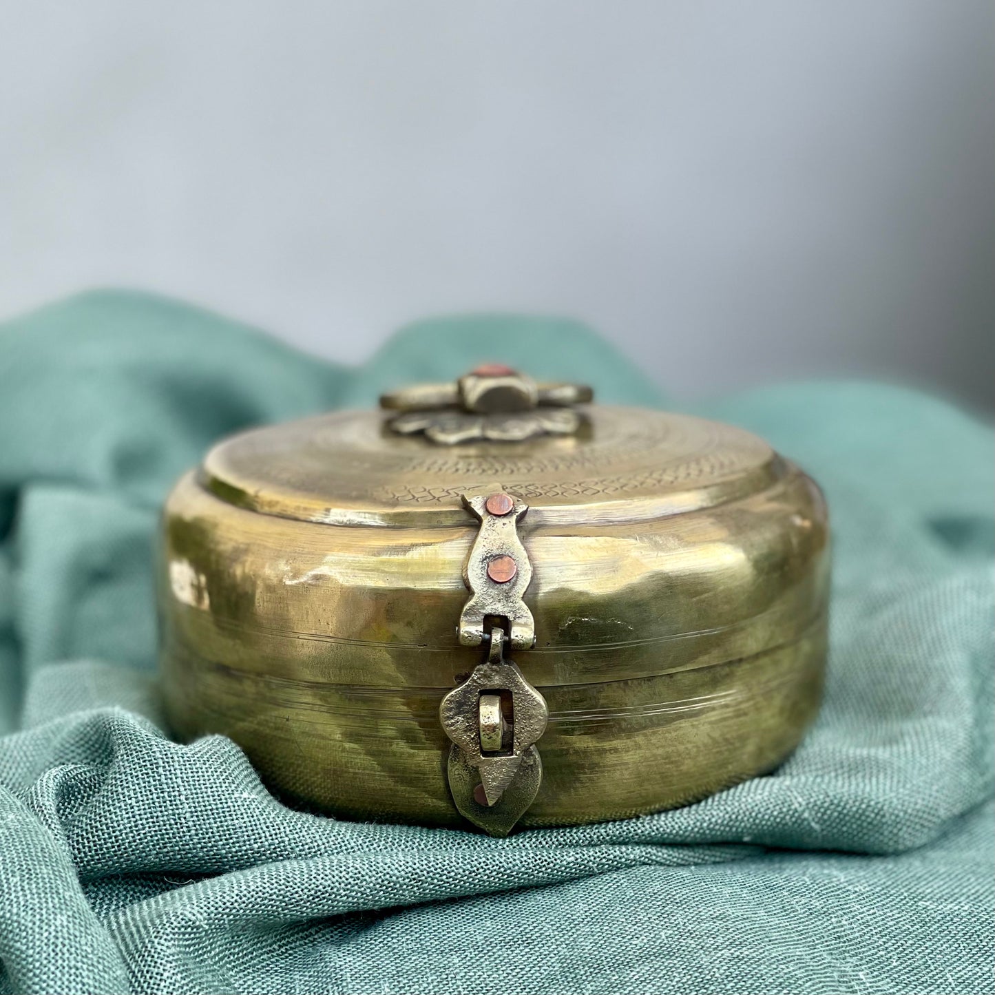 Vintage Brass Chapati Box