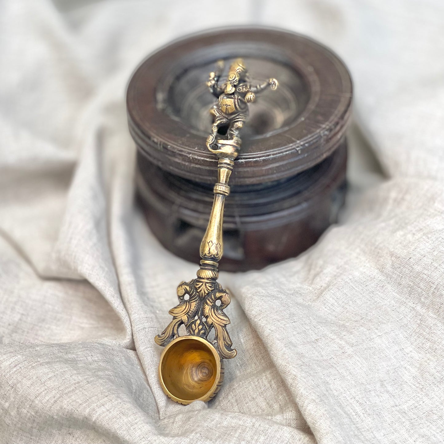 Brass Ganesha Spoon