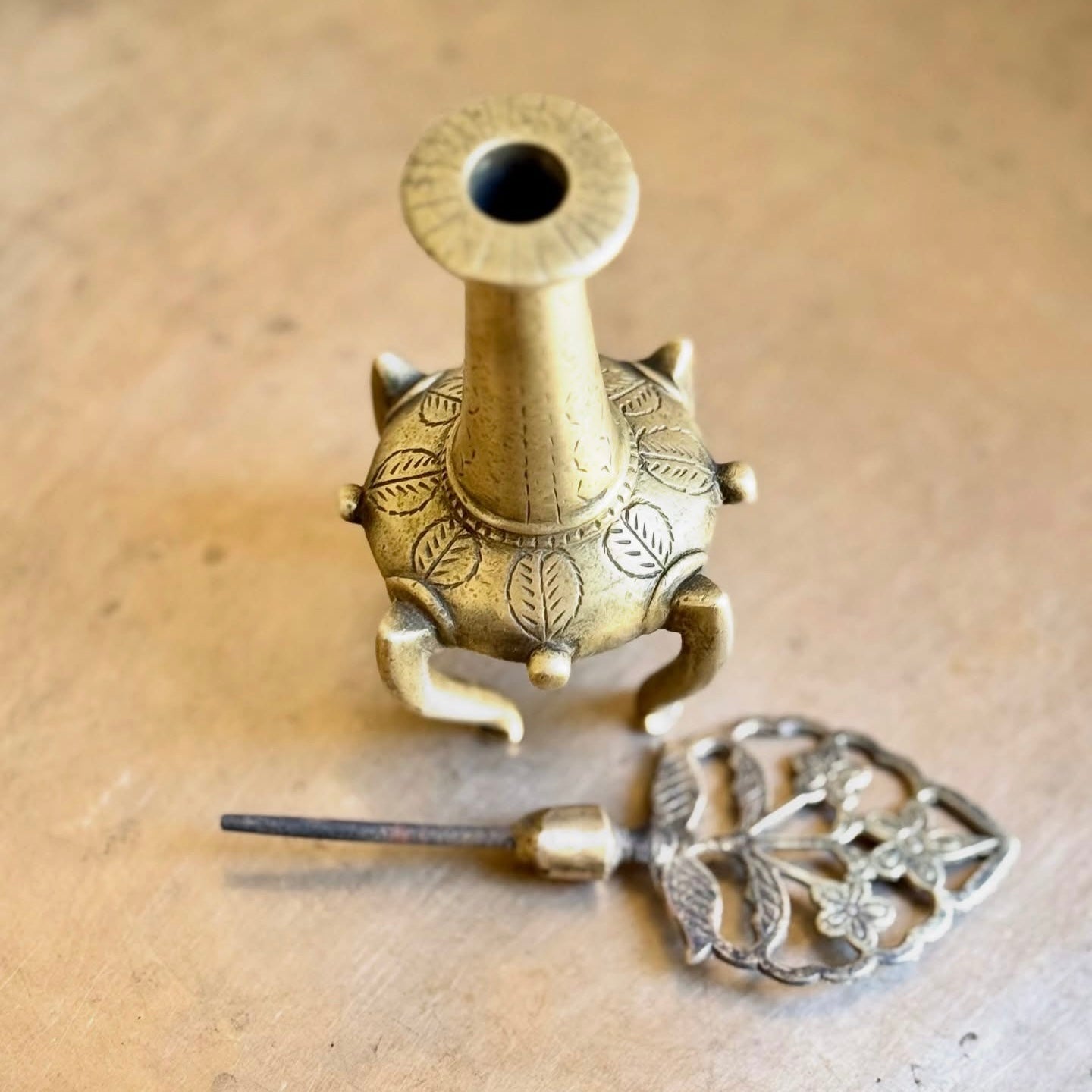 The Lucknow Heritage: A Vintage Brass Surmedaani Pair