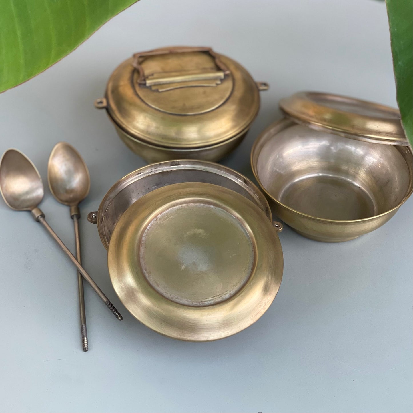 Vintage Brass Tiffin Box