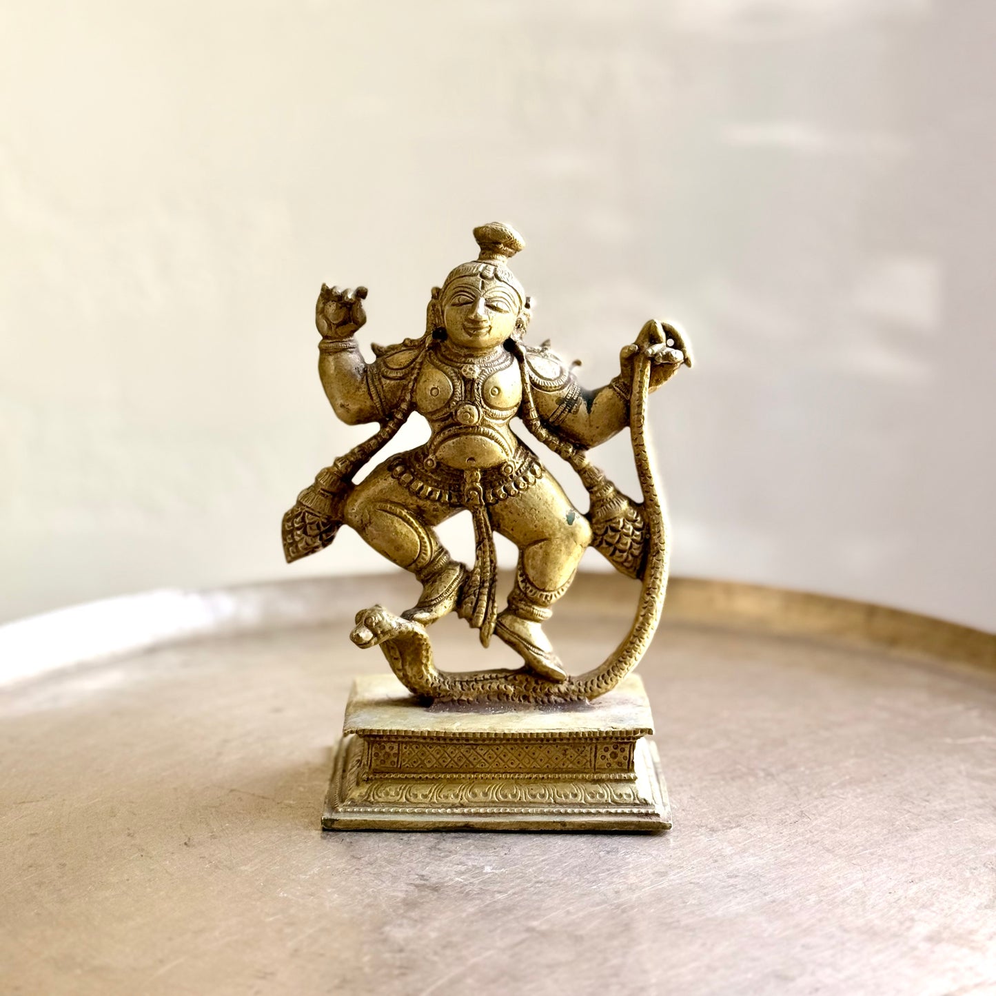 Vintage Kaliya Mardan Bal Krishna - Rare Find