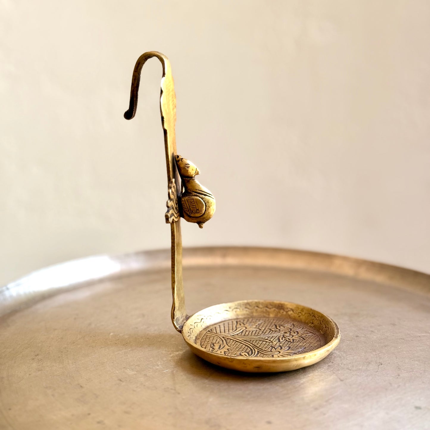 Heritage Brass Candle Stand & Bird Feeder