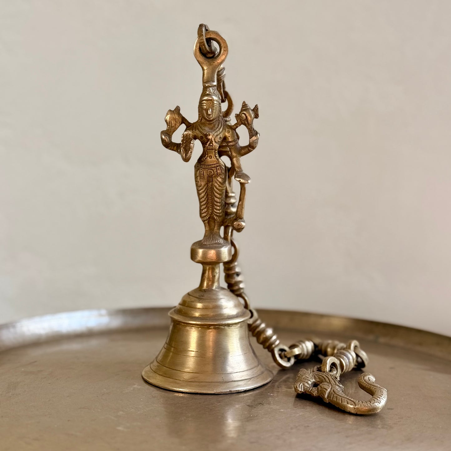 Vishnu Hanging Bell – Handcrafted Brass Temple Bell