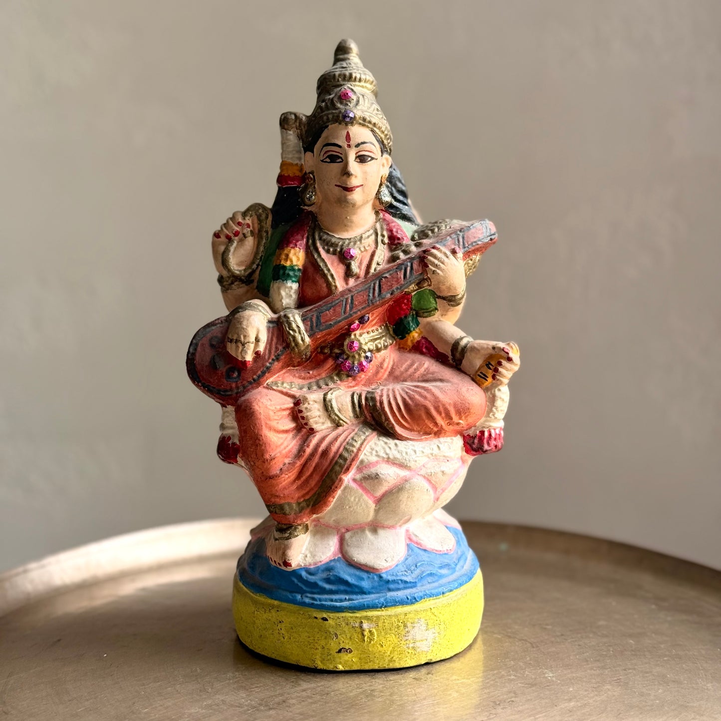 Vintage Golu Doll – Goddess Saraswati