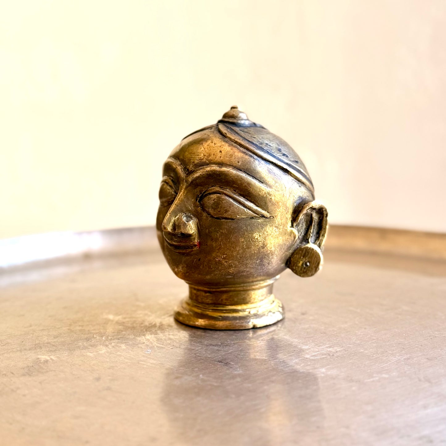 Rare Paired Gauri Mukha – Jyeshtha & Kanishtha, Maharastra (Early 20th Century)