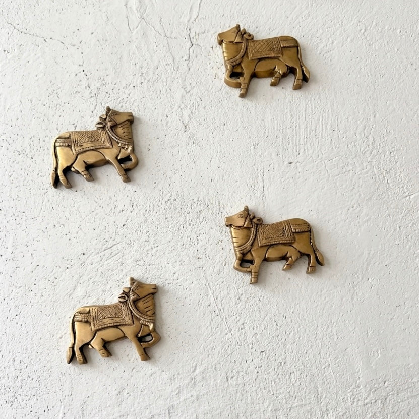 Sacred Brass Nandi Pair