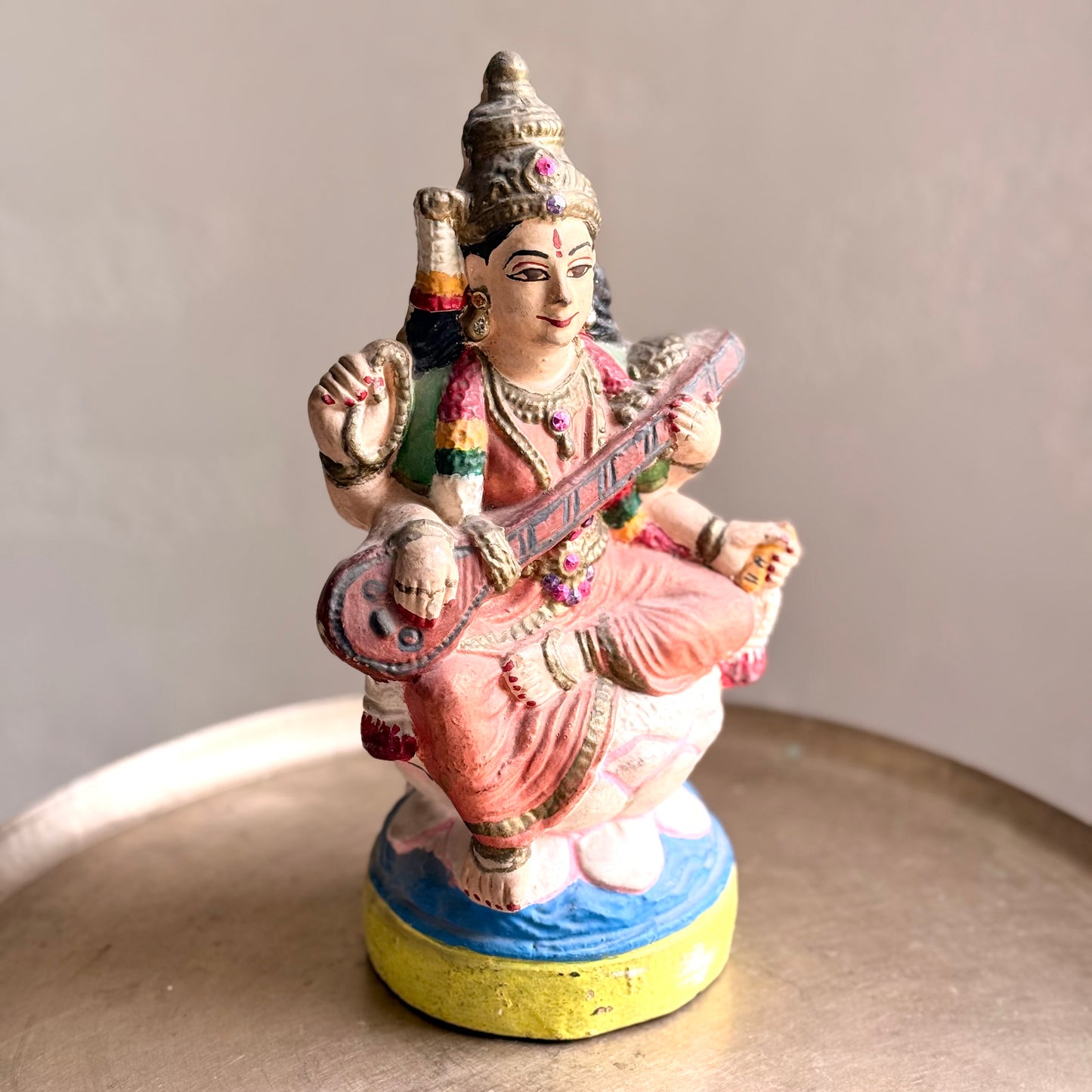 Vintage Golu Doll – Goddess Saraswati