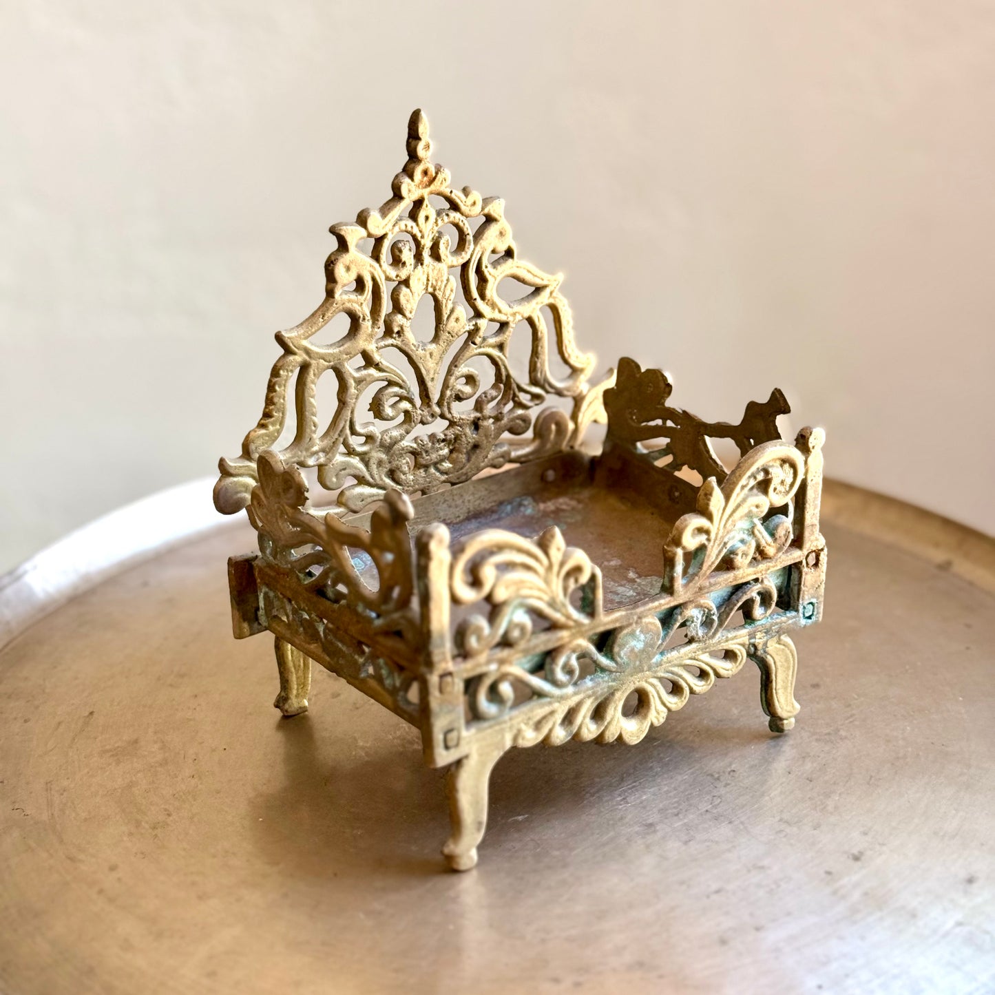 Vintage Brass Singhashan - Rajasthan (Mid 20th Century)