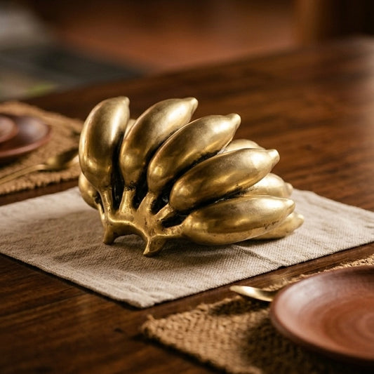 Brass Banana Bunch Sculpture