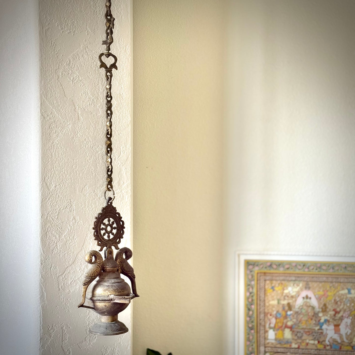 Vintage Twin Parrot Hanging Lamp