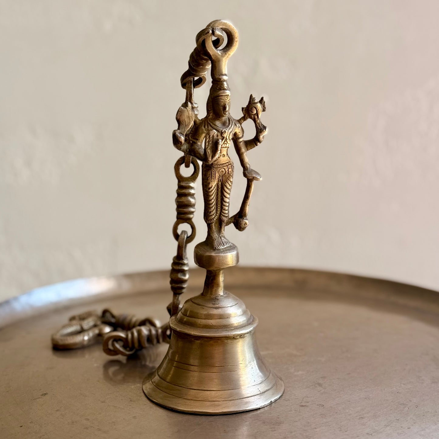 Vishnu Hanging Bell – Handcrafted Brass Temple Bell