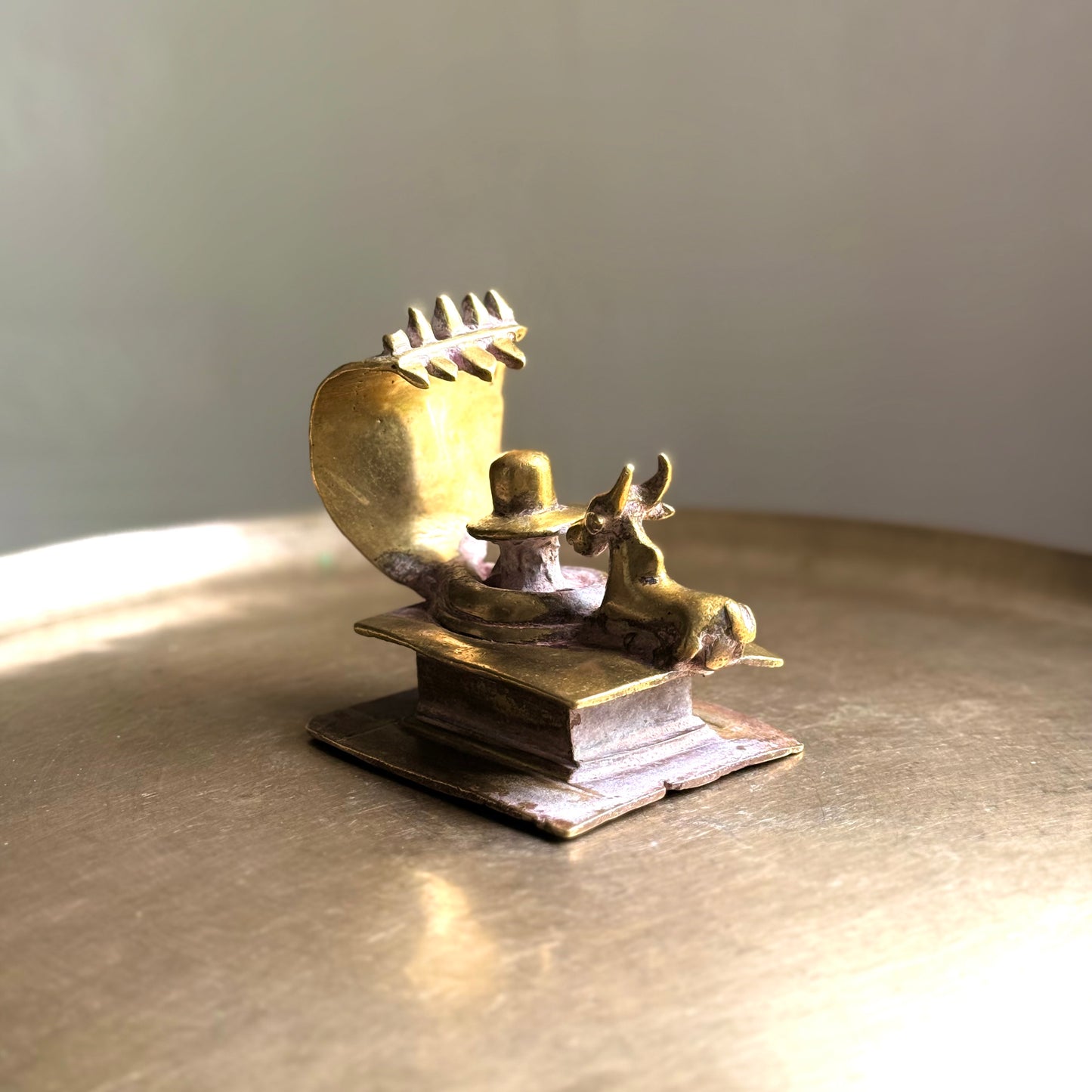 Antique Shivalinga with Nandi and Vasuki