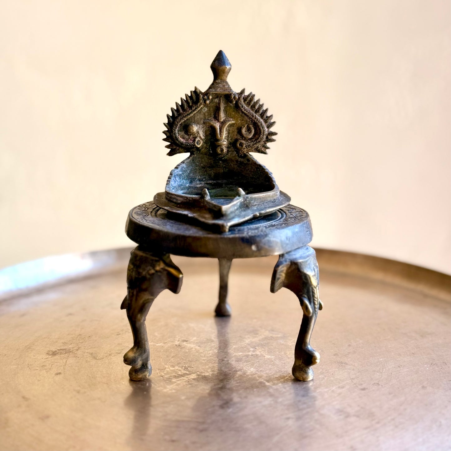 Brass Elephant-Legged Tripod