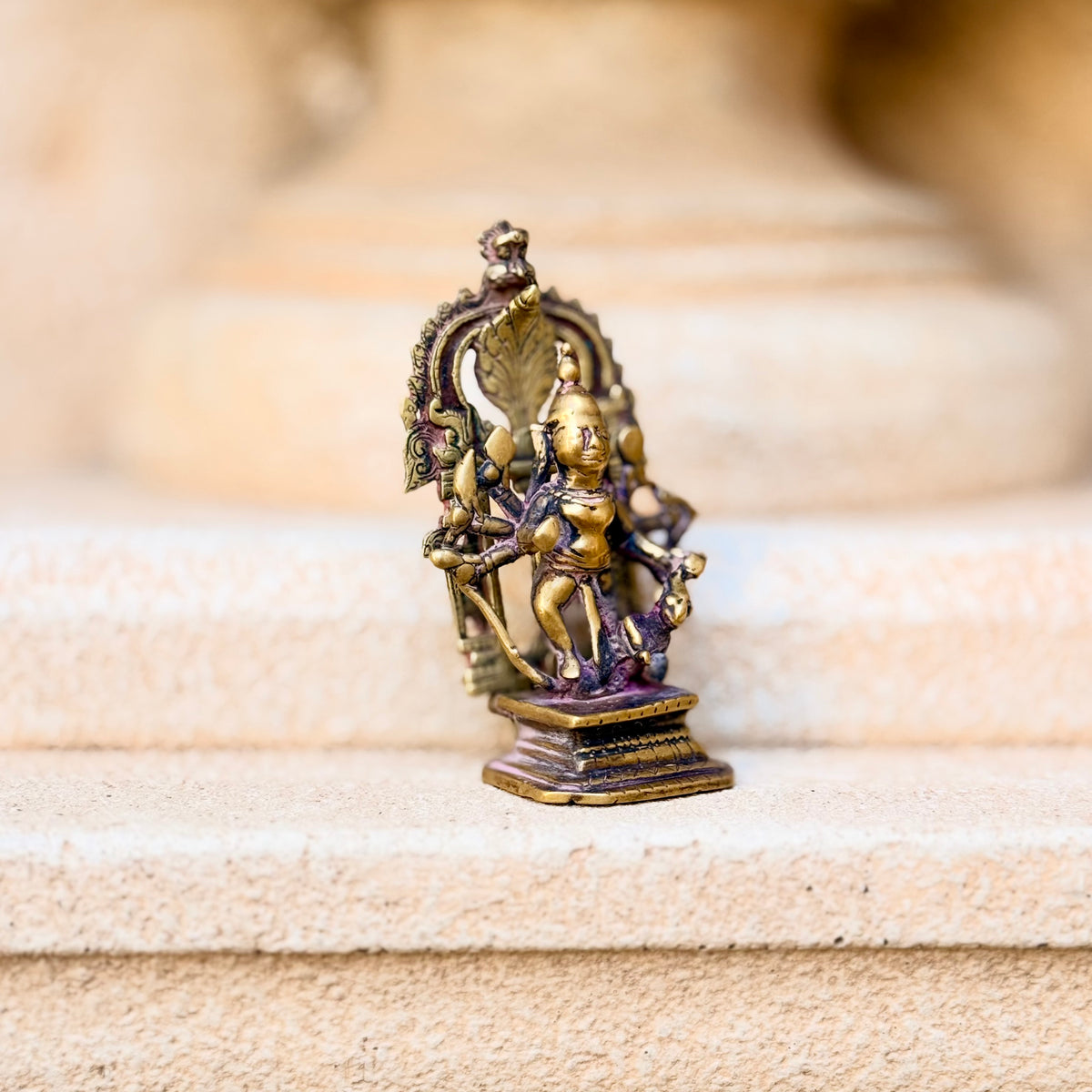 Antique Mahishasurmardini with Prabhavali | Over 100 Years Old
