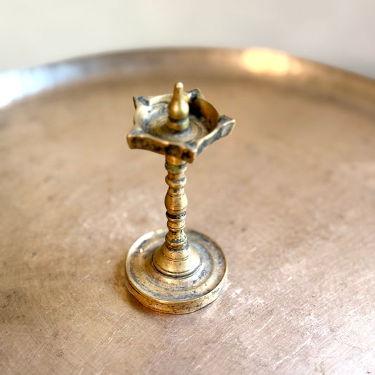 Miniature Brass Diya Pair – Extremely Rare