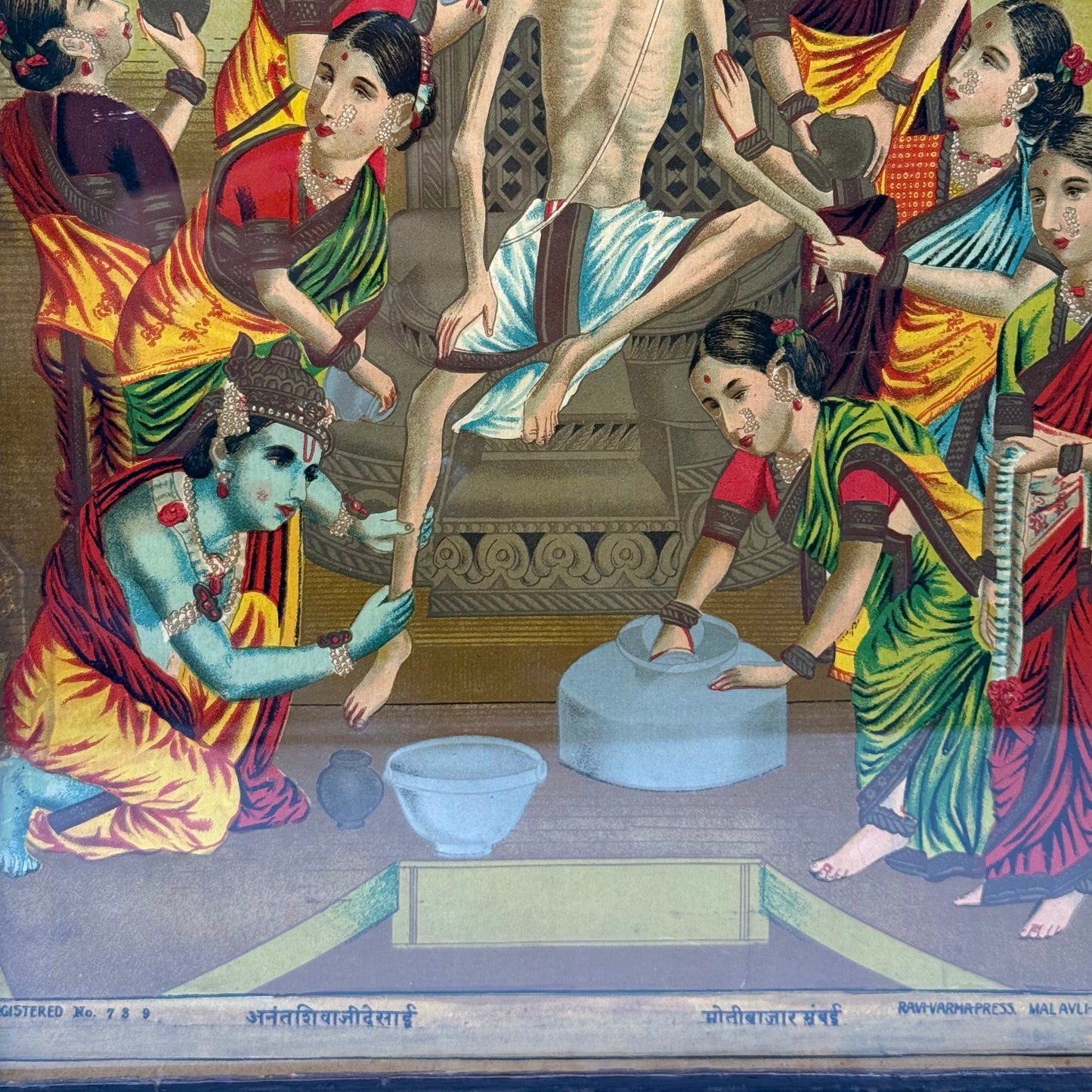 ‘Krishna Sudama’ Raja Ravi Varma Lithograph Print