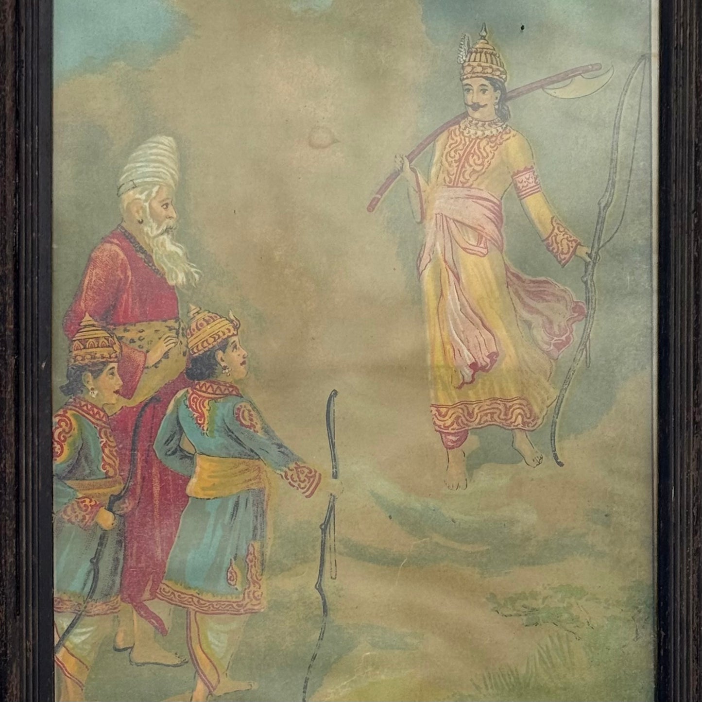 ‘Parashuram Ramyuddha’ Raja Ravi Varma Lithograph Print