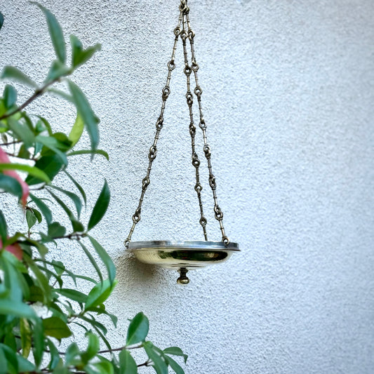 Vintage Brass Hanging Bird Feeder