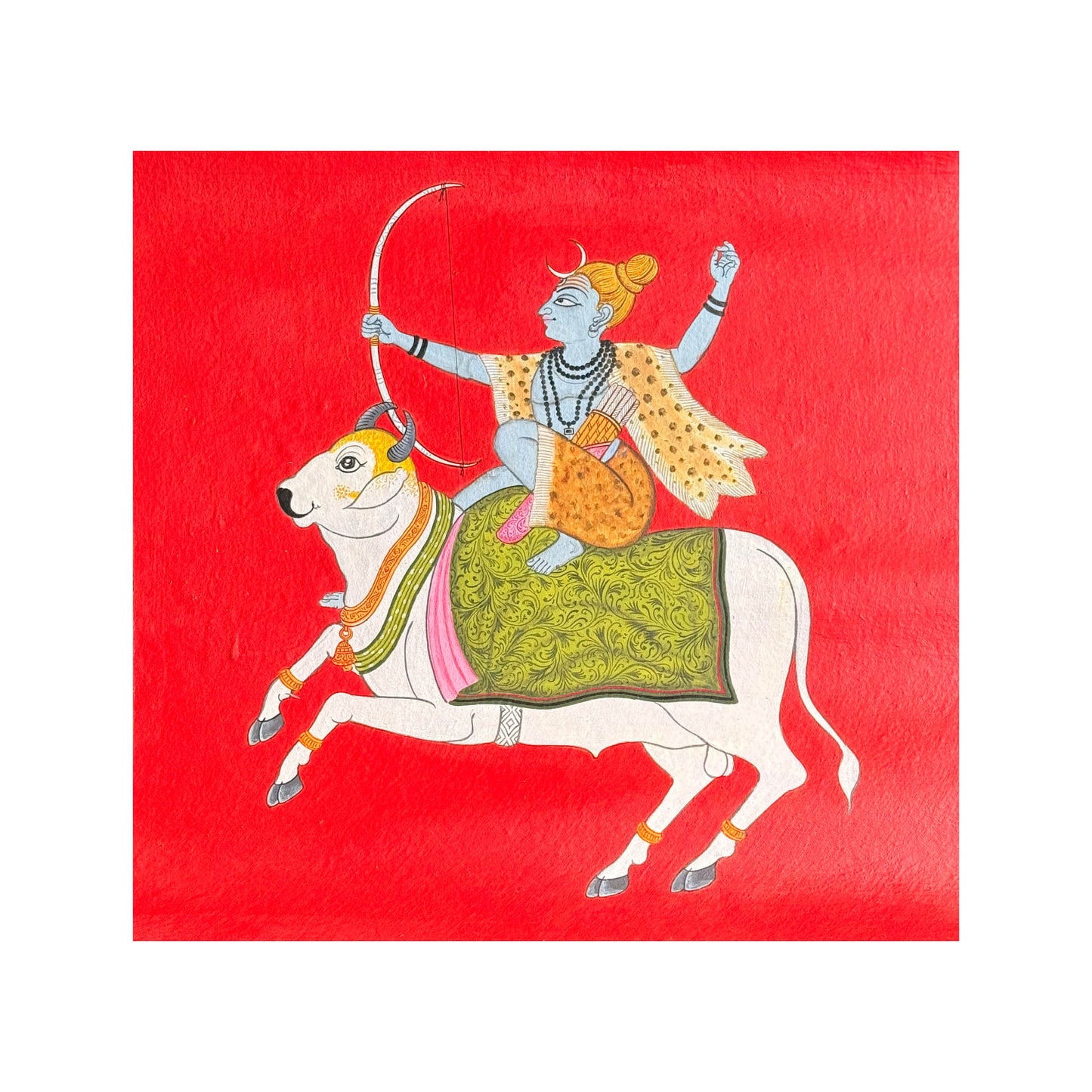 The Celestial Rider — Kangra School of Miniature Painting