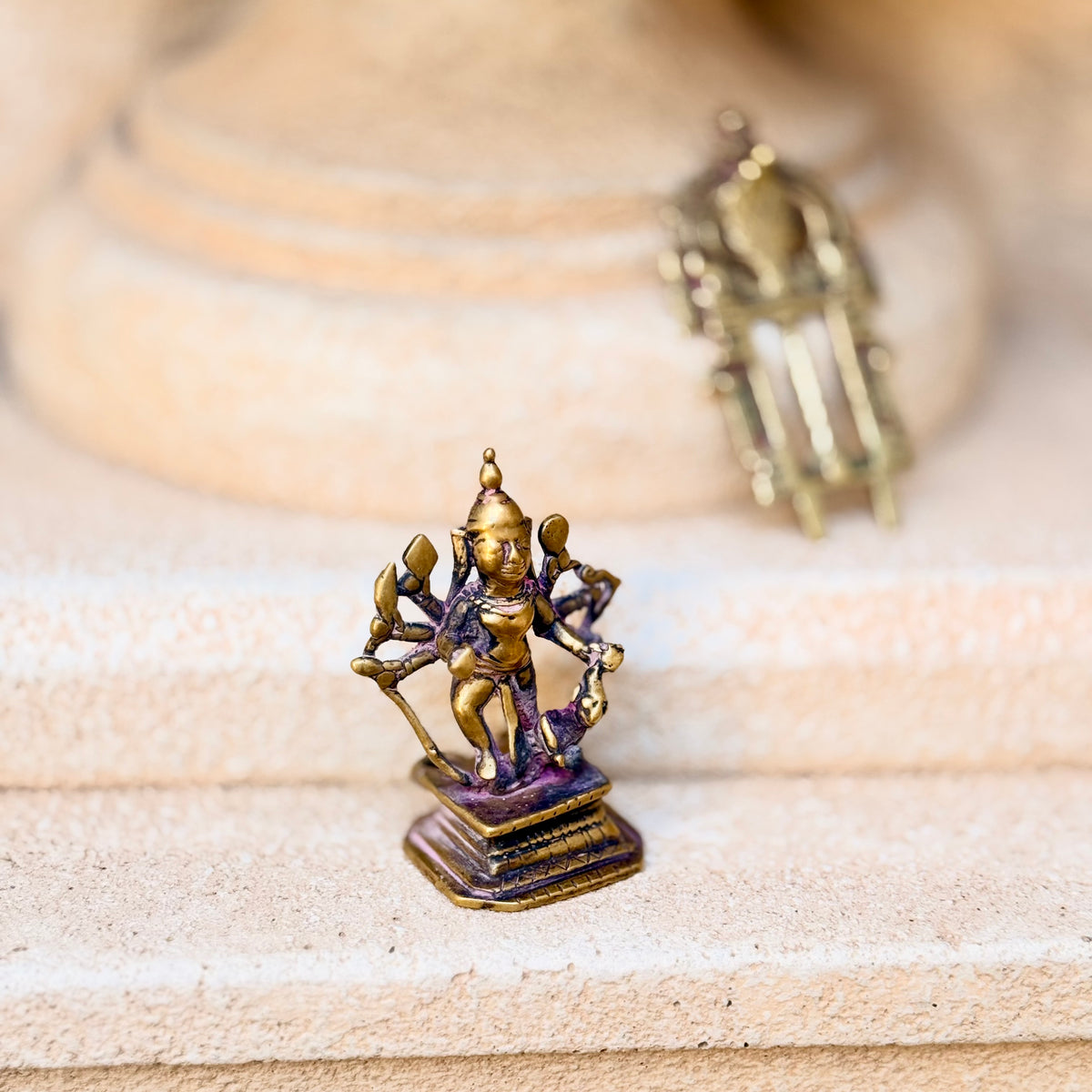 Antique Mahishasurmardini with Prabhavali | Over 100 Years Old