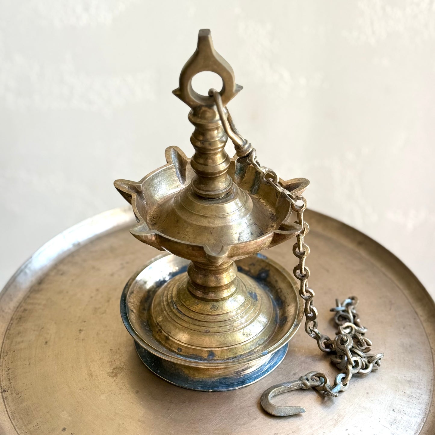 Thooku Vilakku Hanging Lamp - Kerala (Mid 20th Century)