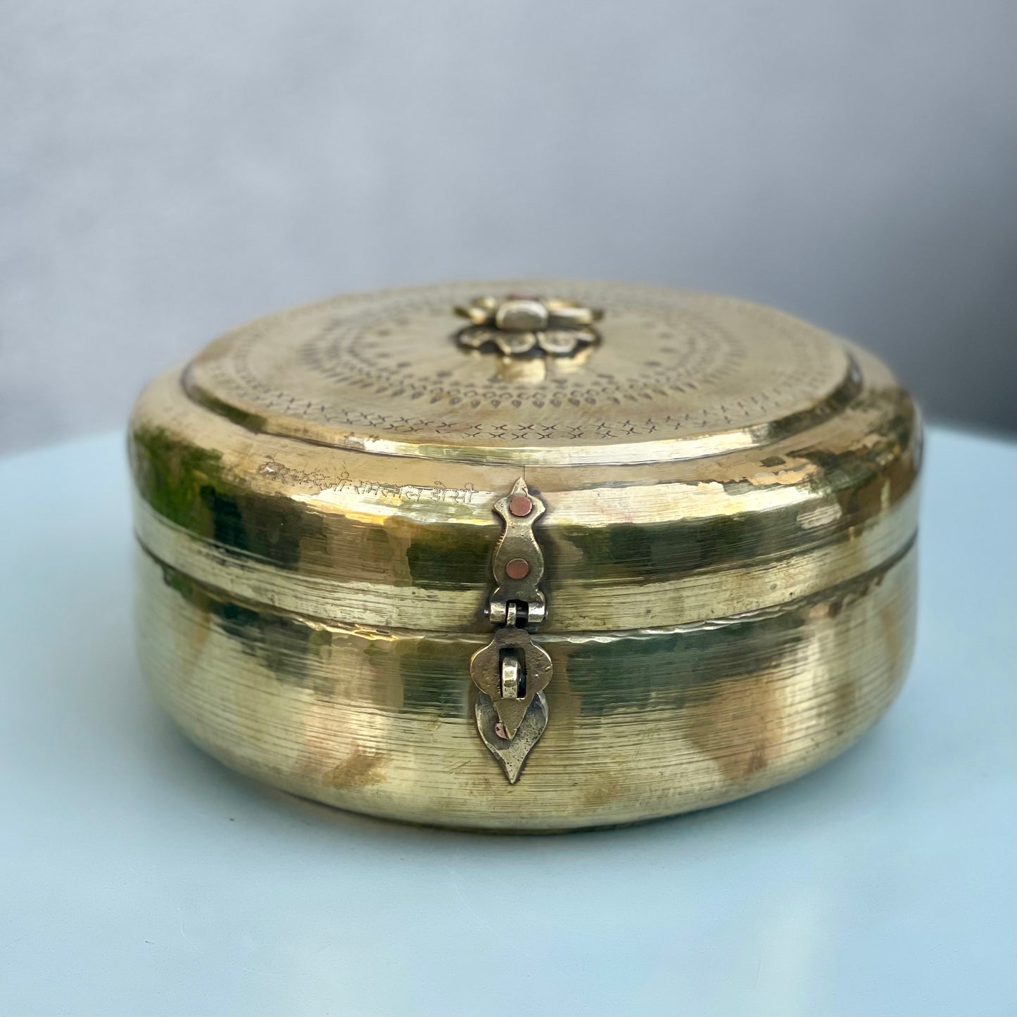 Vintage Brass Chapati Box