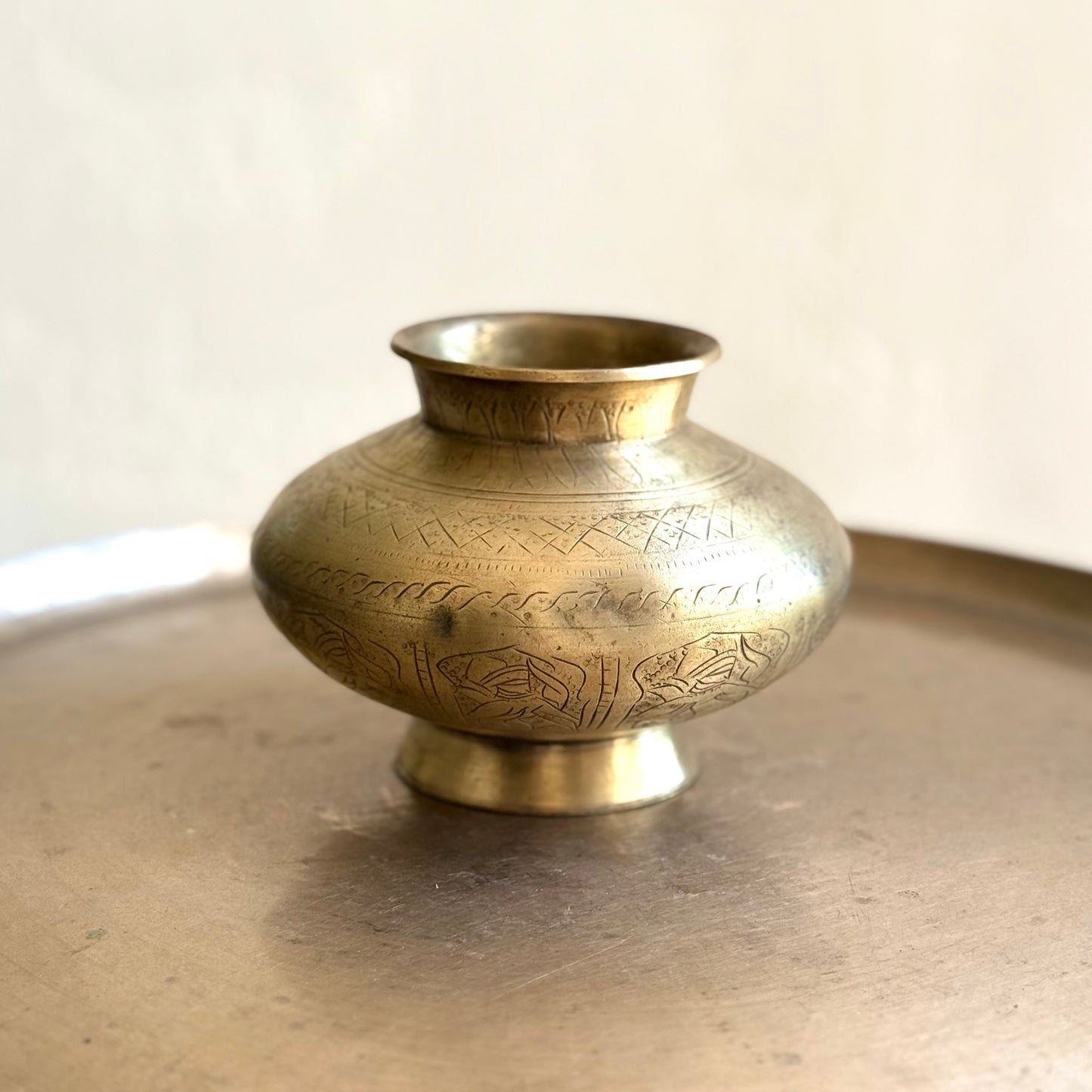 Antique Hand Carved Kalash - Rajasthan (Early 20th Century)