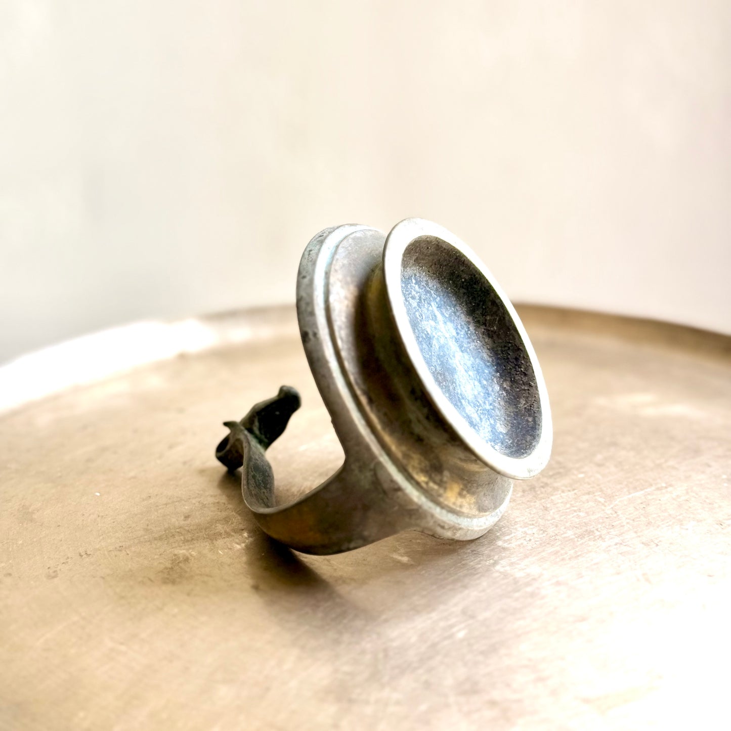 Antique Bronze Kuthira Vilakku - Kerala (Mid 20th Century)