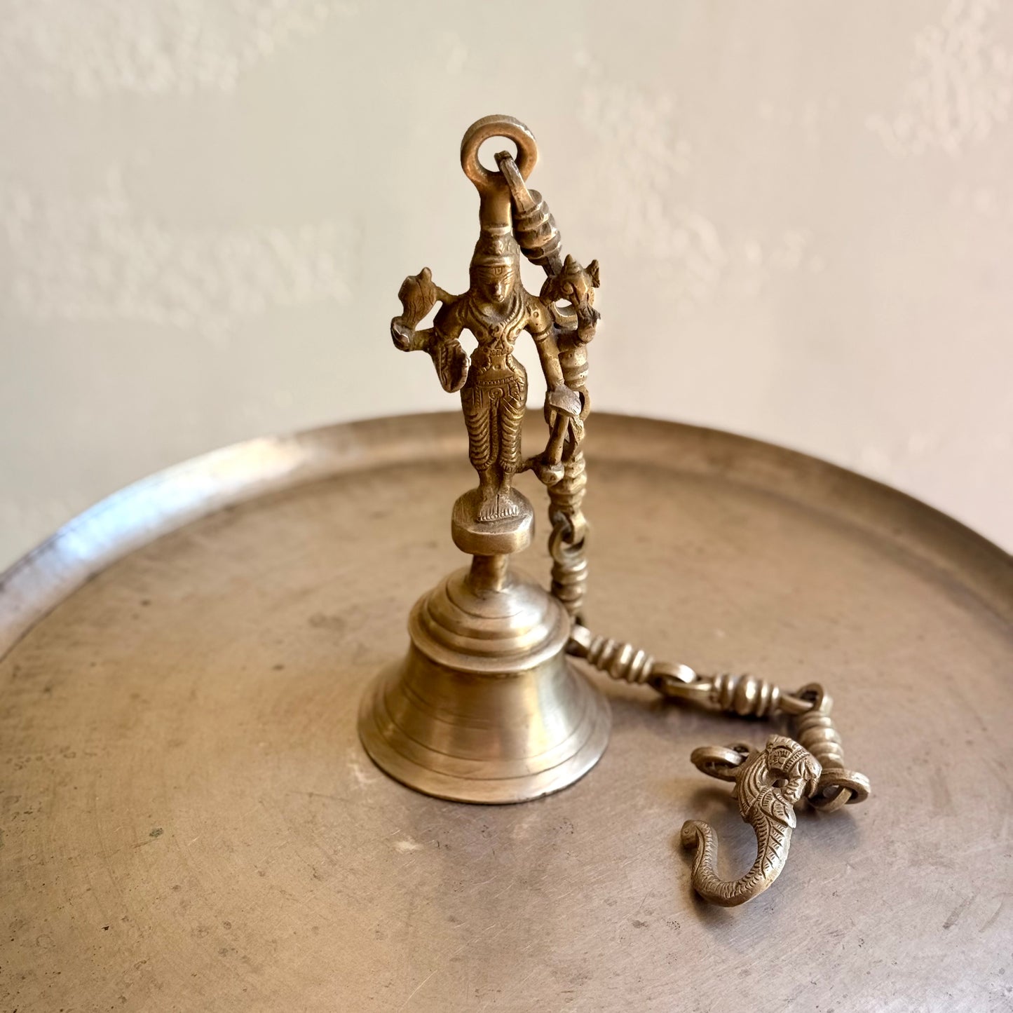 Vishnu Hanging Bell – Handcrafted Brass Temple Bell