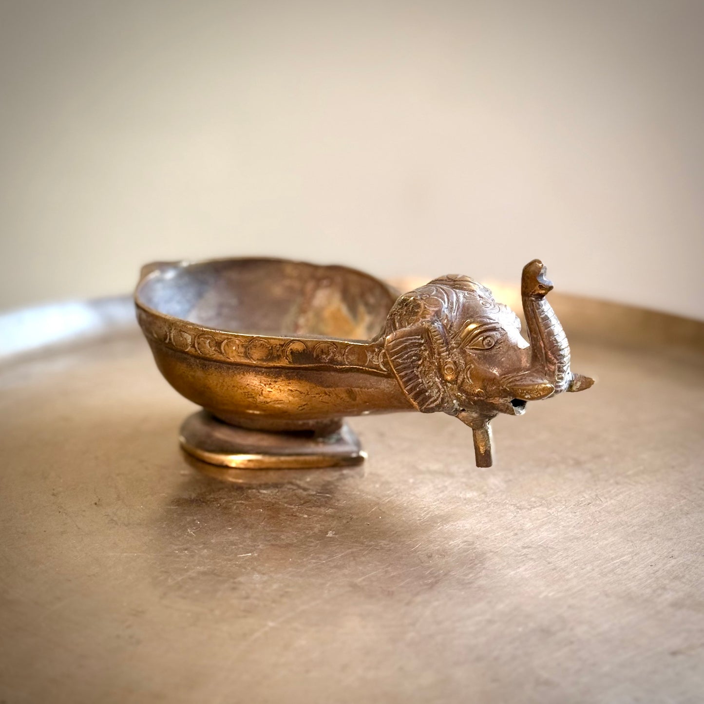 Elephant Brass Vilakku