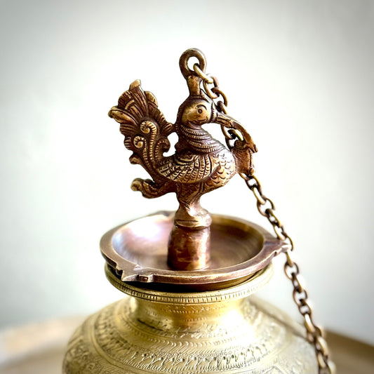 Hamsa Hanging Oil Lamp