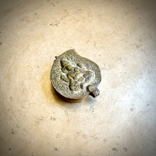 Vintage Ganesha Engraved Kumkum Box