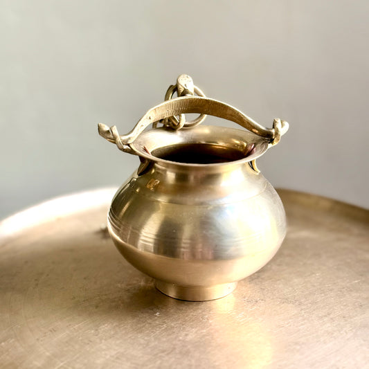 Vintage Brass Hanging Pot