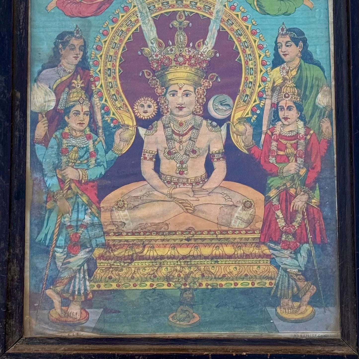 ‘Shri Paras Nath Ji’ Vintage Lithograph Print