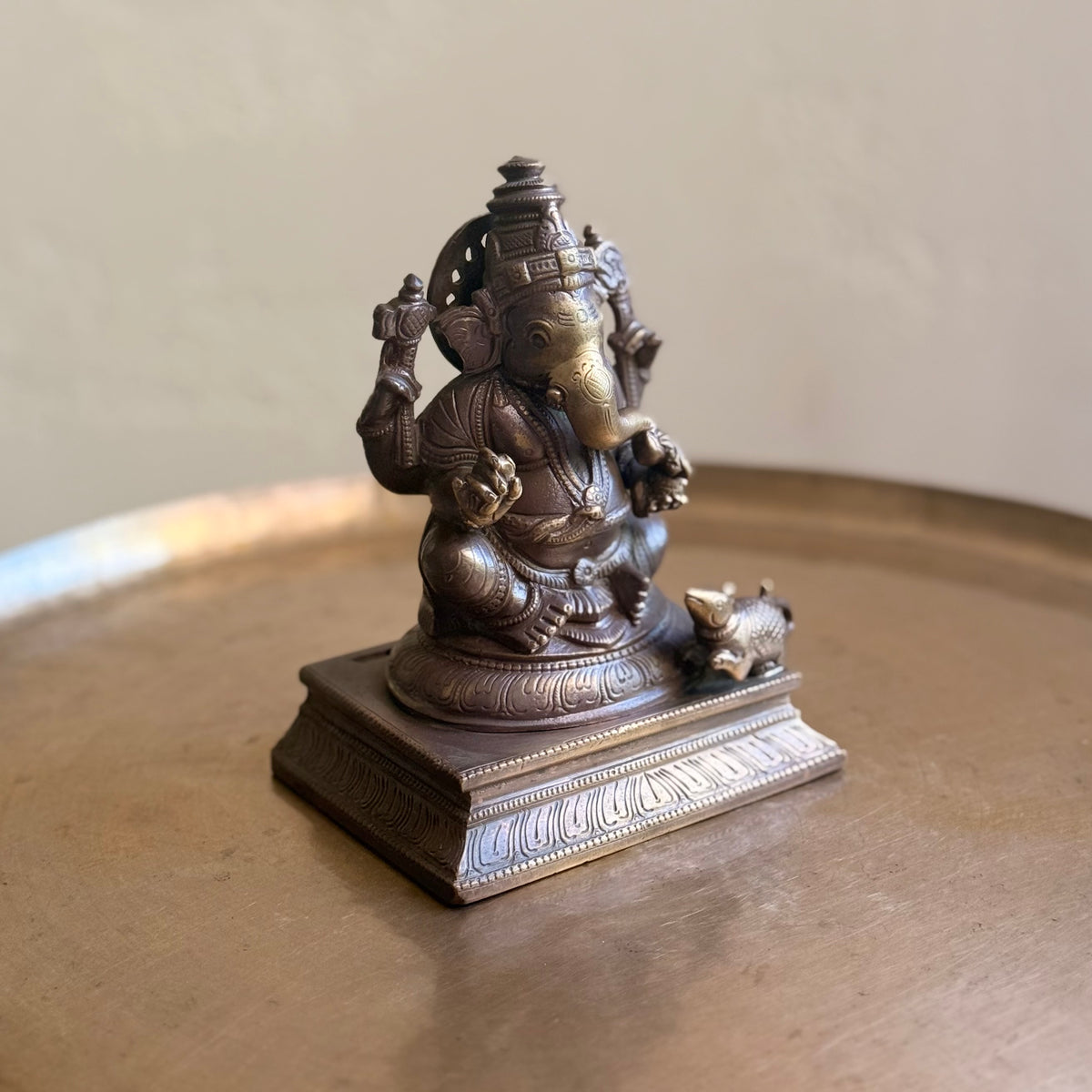 Vintage Bronze Ganesha Idol | 60–70 Years Old